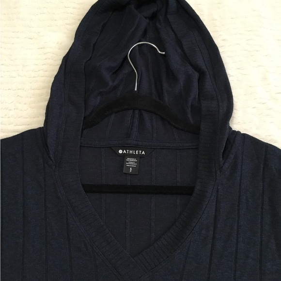 ATHLETA Harmony Ribbed Hoodie Blue Size small - Picture 9 of 12